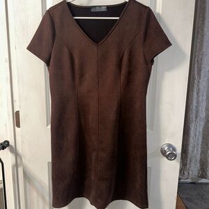 Sweet Halo Brown Suede Dress – Size Medium